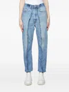 Bonum Exposed Seam Jeans In Blue