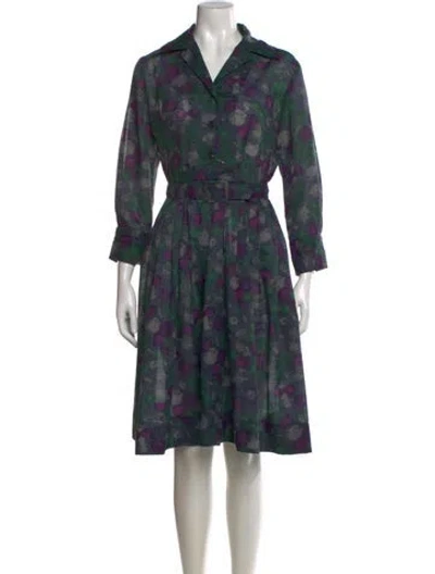 Pre-owned Bonwit Teller Silk Knee-length Dress In Multi
