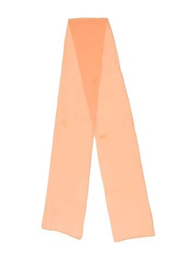 Pre-owned Bonwit Teller Silk Scarf In Orange