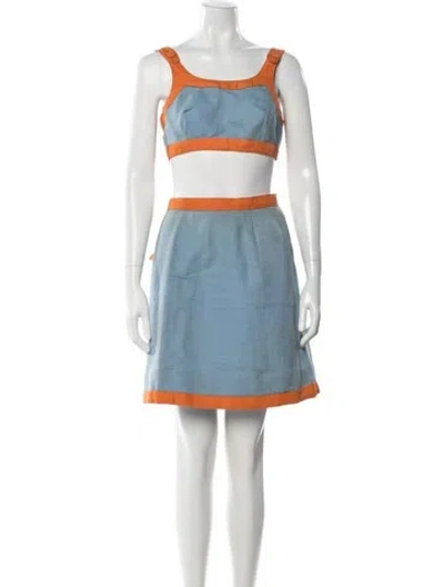 Pre-owned Bonwit Teller Vintage 1970's Skirt Set In Multi