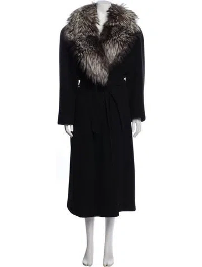 Pre-owned Bonwit Teller Wool Coat In Black