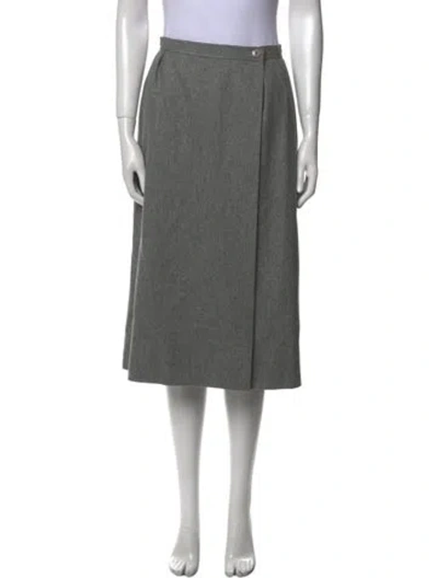 Pre-owned Bonwit Teller Wool Knee-length Skirt In Gray