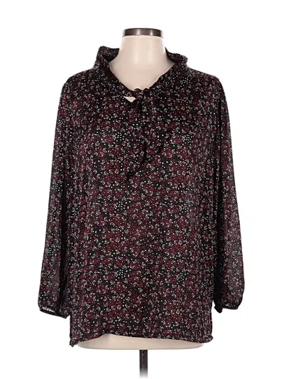 Pre-owned Bonworth 3/4 Sleeve Blouse In Black