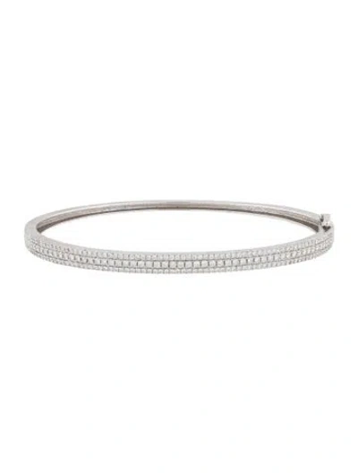 Pre-owned Bony Levy 1.20ctw Diamond Bangle, 6.75" In Multi