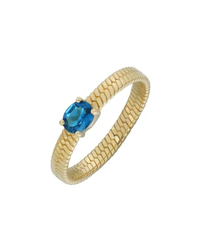 Bony Levy 14k 0.31 Ct. Tw. Blue Topaz Ring In Pattern