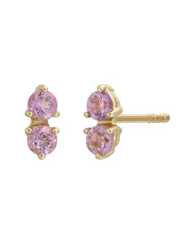 Bony Levy 14k 0.40 Ct. Tw. 4 Amethyst Stud Ear Earrings In Gold
