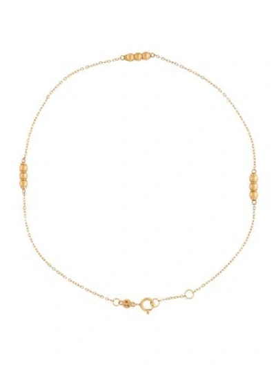 Pre-owned Bony Levy 14k Beaded Anklet In Multi