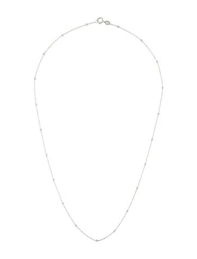 Pre-owned Bony Levy 14k Beaded Station Necklace, 17.75" In Multi