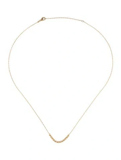 Pre-owned Bony Levy 14k Beaded Station Necklace, 18.25" In Multicolor