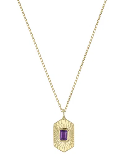 Bony Levy 14k Color 14k 0.06 Ct. Tw. 1 Amethyst Pendant Necklace In Gold
