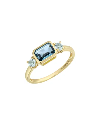 Bony Levy 14k Color 14k 1.55 Ct. Tw. 3 London Blue Topaz Stackable Ring In Gold