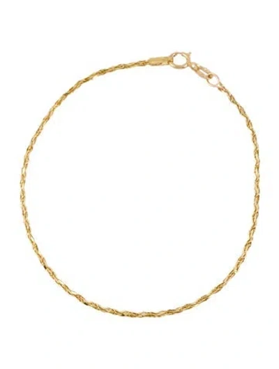 Pre-owned Bony Levy 14k Dainty Twisted Link Bracelet, 6.5" In Multi