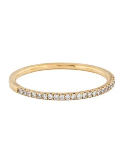 Pre-owned Bony Levy 14k Diamond Half Eternity Band In Multicolor