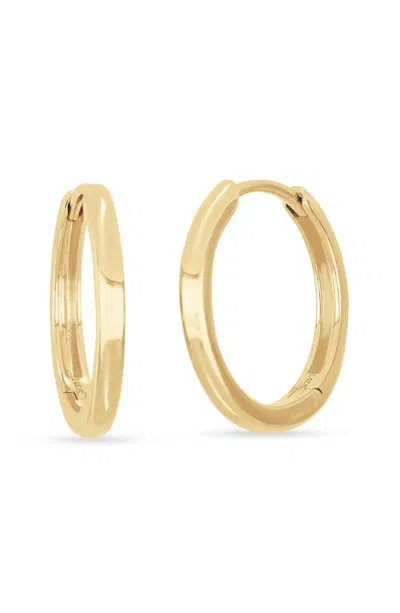 Bony Levy 14k Gold 15mm Smooth Hoop Earrings