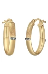 Bony Levy 14k Gold 15mm Textured Hoop Earrings In 14k Yellow Gold