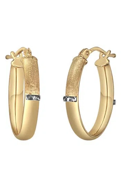Bony Levy 14k Gold 15mm Textured Hoop Earrings