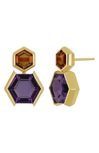 Bony Levy 14k Gold Amethyst Drop Earrings