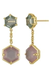 Bony Levy 14k Gold Amethyst Drop Earrings In Multi