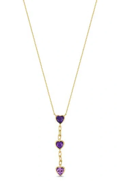 Bony Levy 14k Gold Amethyst Heart Pendant Necklace