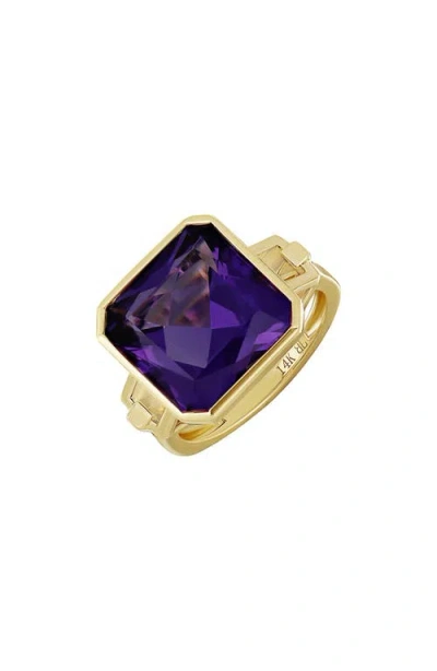 Bony Levy 14k Gold Amethyst Ring In Purple