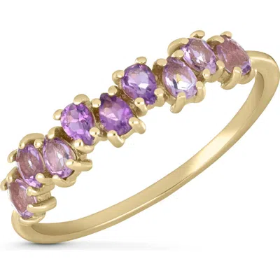 Bony Levy 14k Gold Amethyst Stackable Ring In 14k Yellow Gold