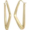 Bony Levy 14k Gold Angular Hoop Earrings
