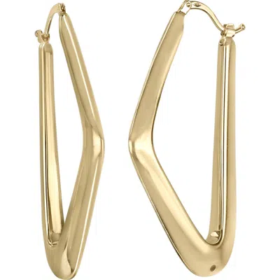 Bony Levy 14k Gold Angular Hoop Earrings
