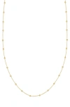 Bony Levy 14k Gold Ball Station Chain Necklace