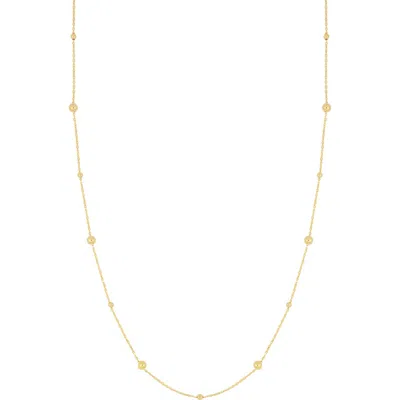 Bony Levy 14k Gold Ball Station Chain Necklace