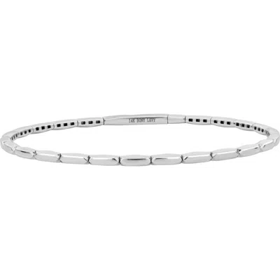 Bony Levy 14k Gold Bar Flexible Bracelet In 14k White Gold