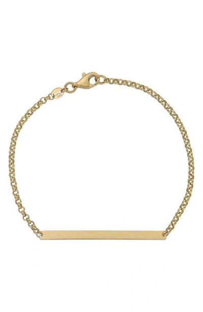 Bony Levy 14k Gold Bar Pendant Bracelet In 14k Yellow Gold