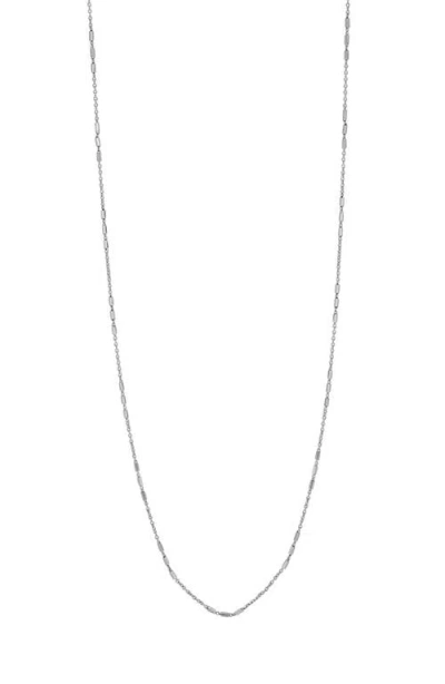 Bony Levy 14k Gold Bar Station Chain Necklace In 14k White Gold