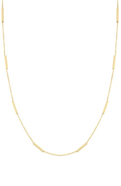 Bony Levy 14k Gold Bar Station Necklace