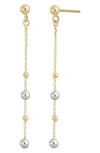 Bony Levy 14k Gold Bead Station Drop Earrings