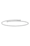 Bony Levy 14k Gold Beaded Bypass Wrap Bangle In Silver