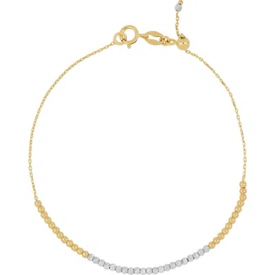 Bony Levy 14k Gold Beaded Chain Bracelet