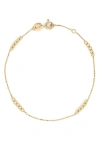 Bony Levy 14k Gold Beaded Chain Bracelet In 14k Yellow Gold