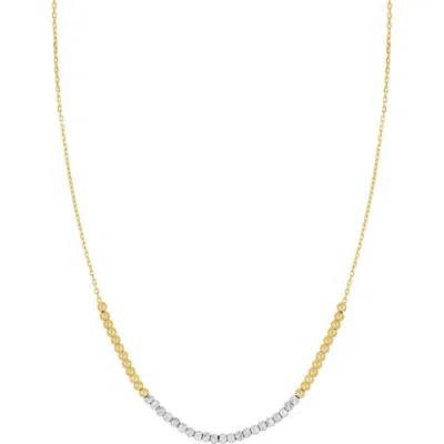 Bony Levy 14k Gold Beaded Chain Necklace