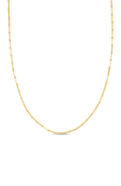 Bony Levy 14k Gold Beaded Chain Necklace
