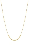 Bony Levy 14k Gold Beaded Frontal Necklace In 14k Yellow Gold