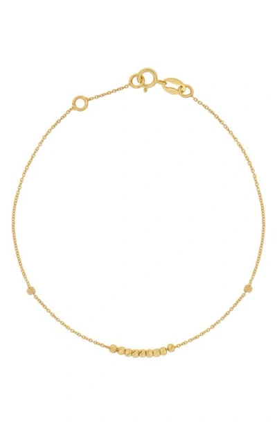 Bony Levy 14k Gold Beaded Station Bracelet