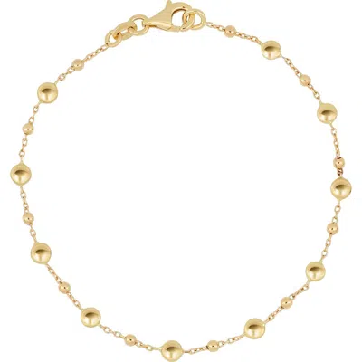 Bony Levy 14k Gold Beaded Station Chain Bracelet