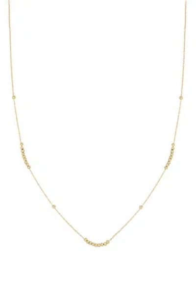Bony Levy 14k Gold Beaded Station Chain Necklace