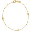 Bony Levy 14k Gold Beaded Station Line Bracelet In 14k Yellow Gold