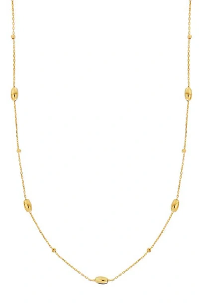 Bony Levy 14k Gold Beaded Station Necklace In 14k Yellow Gold