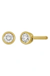 Bony Levy 14k Gold Bezel Diamond Stud Earrings In 14k Yellow Golddnu