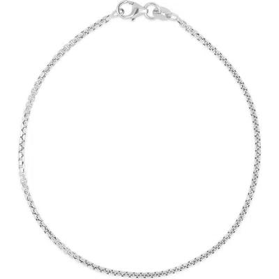 Bony Levy 14k Gold Box Chain Bracelet In 14k White Gold