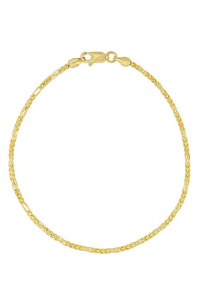 Bony Levy 14k Gold Box Figaro Chain Bracelet