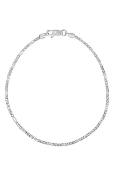 Bony Levy 14k Gold Box Figaro Chain Bracelet In Metallic