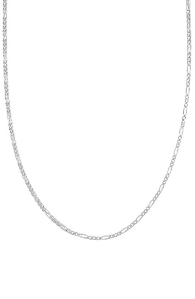 Bony Levy 14k Gold Box Figaro Chain Necklace In Metallic